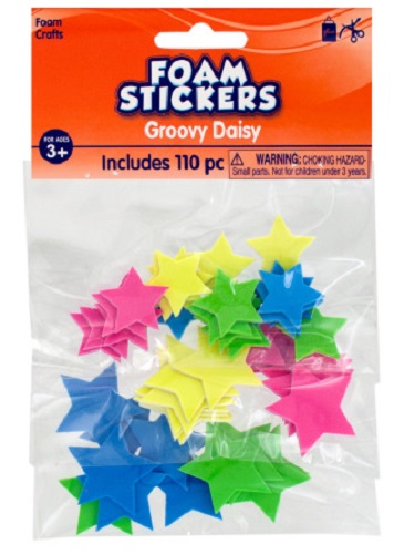Glow in The Dark Foam Stickers Stars (45 Count Pack)