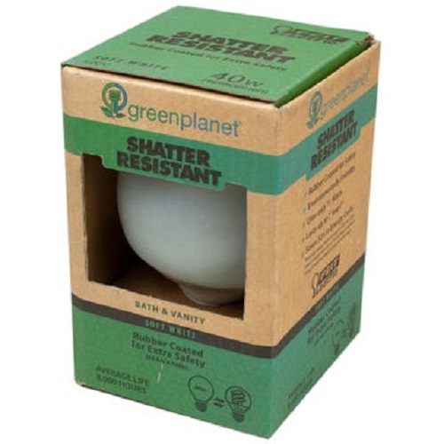 Green Planet Shatter Resistant Soft White CFL Vanity Light Bulb