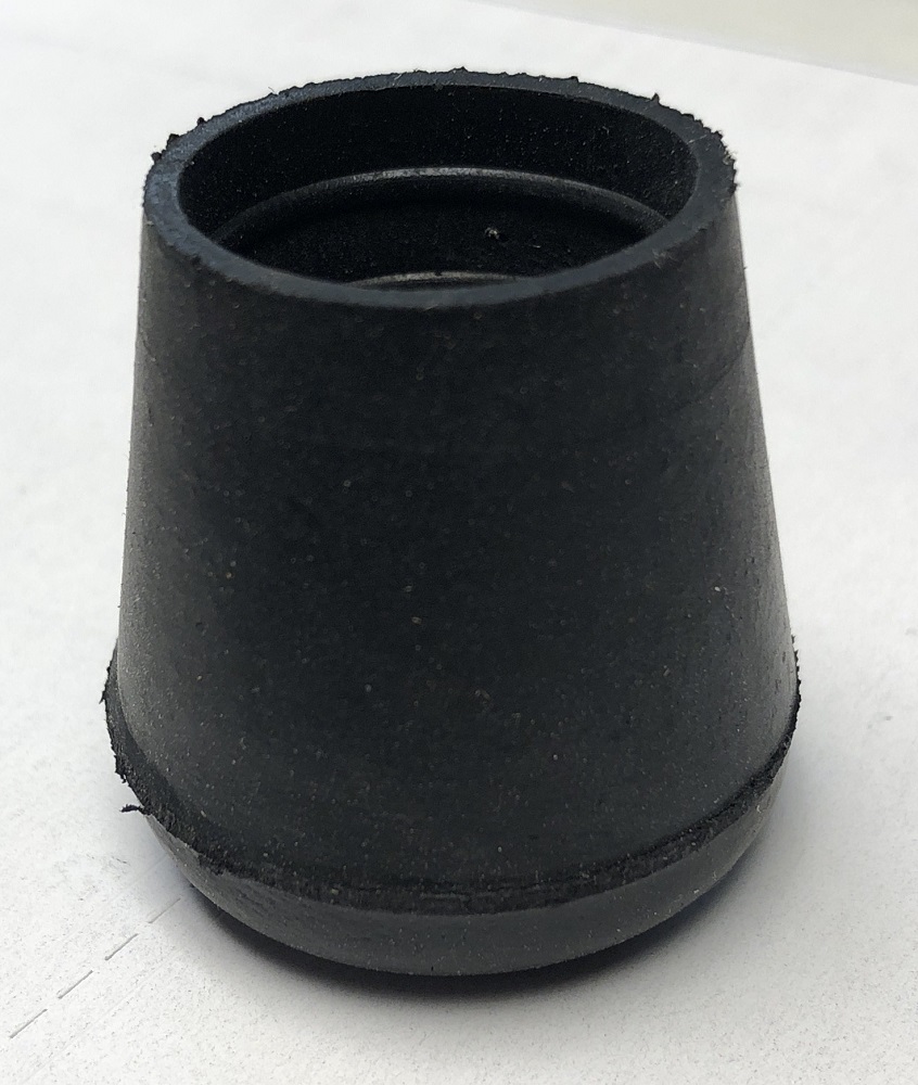 24 Rubber Black Chair Tips 7/8'' 