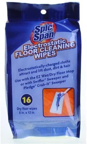 Spic and Span Electrostatic Floor Cleaning Wipes (16 count)