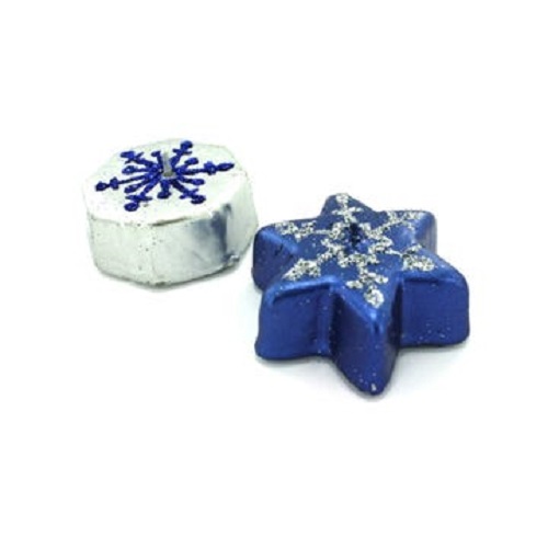 Metallic Snowflake Candles (Set of 2) - Create Festive Centerpieces!