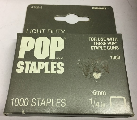 POP 1/4'' (6mm) Staples 1000 pack #100-4