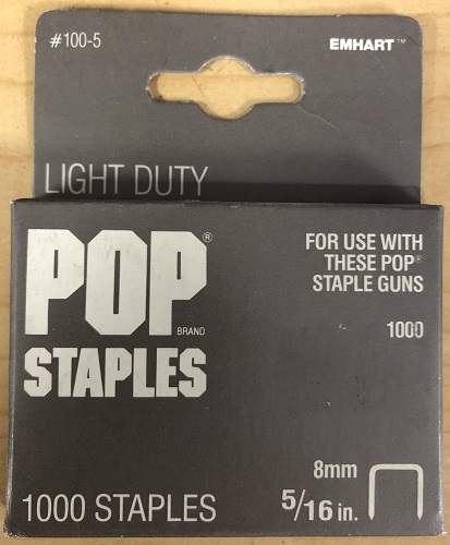 POP 5/16'' (8mm) Staples 1000 pack #100-5