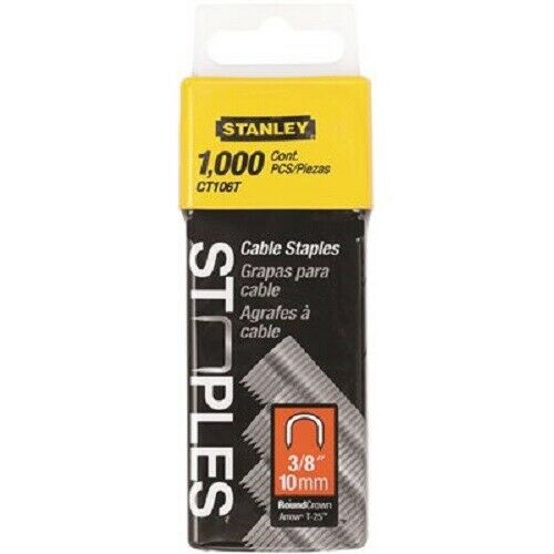 Stanley CT106T 3/8'' Cable Staples (1000 ct Pack)