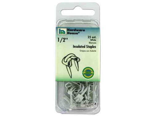 White Insulated 1/2'' inch Staples (Pack of 25)