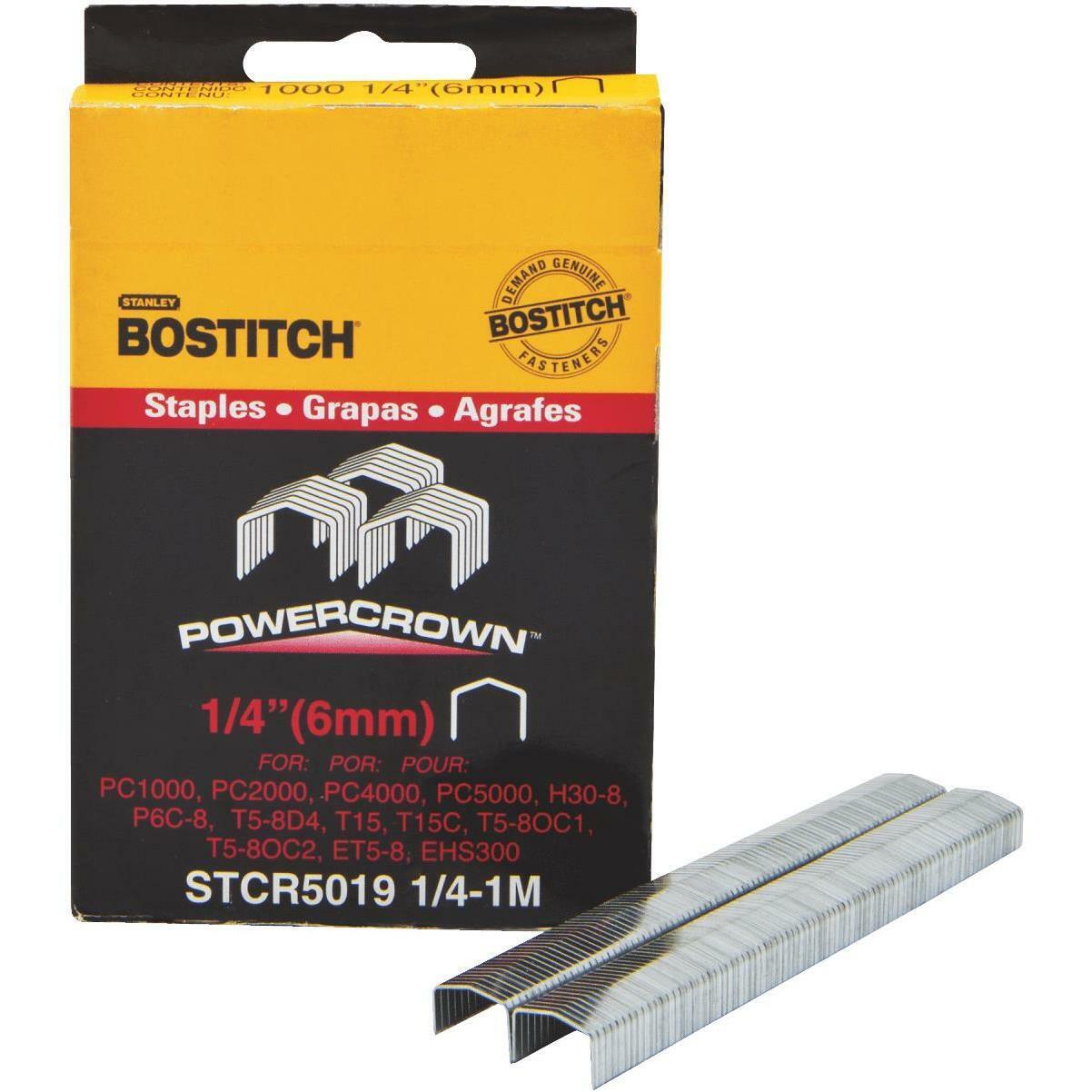 Bostitch Powercrown Tacker Staples 1/4'' (1000-pack) STCR5019 1/4-1M