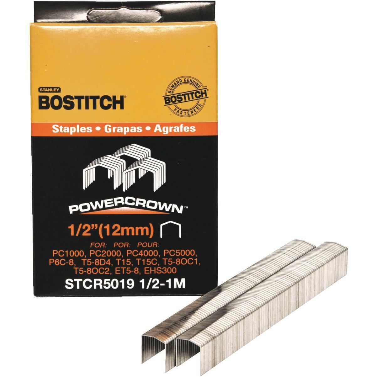 Bostitch Powercrown Tacker Staples 1/2'' (1000-pack) STCR5019 1/2-1M