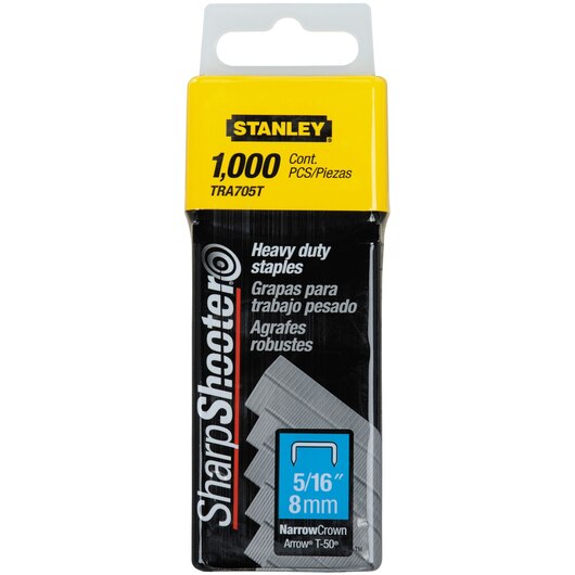 Stanley TRA705T 5/16'' Narrow Crown Staples (1000 ct Pack)
