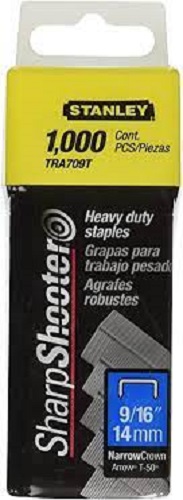 Stanley TRA709T 9/16'' Narrow Crown Staples (1000 ct Pack)