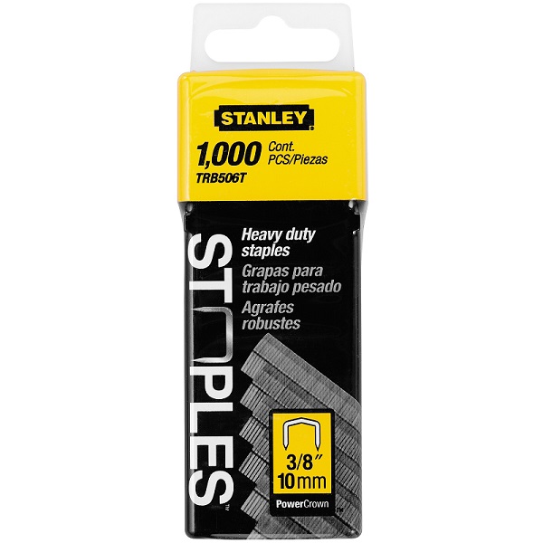 Stanley TRB506T 3/8'' Narrow Crown Staples (1000 ct Pack)
