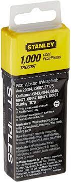 Stanley TRC606T 3/8'' Heavy Duty Wide Crown Staples (1000 ct Pack)