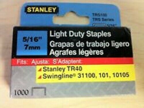 Stanley 5/16'' TRS105 Light Duty Staples (1000 ct Pack)