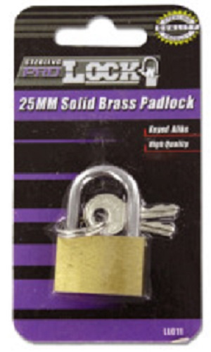 25 MM Brass Padlock with Keys