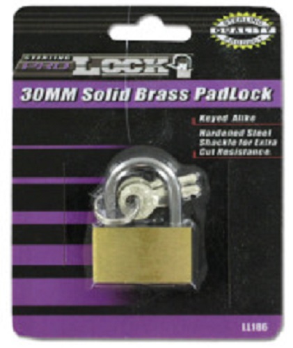 30 MM Brass Padlock with Keys
