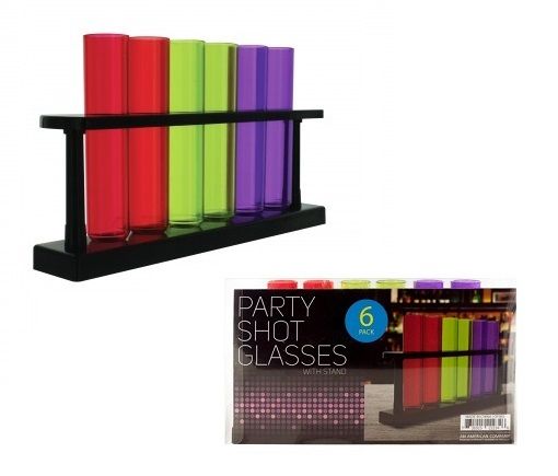 Test Tube Party Shot Glasses with Stand