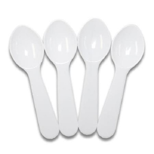 500 3'' White Plastic Disposable Taster Spoons