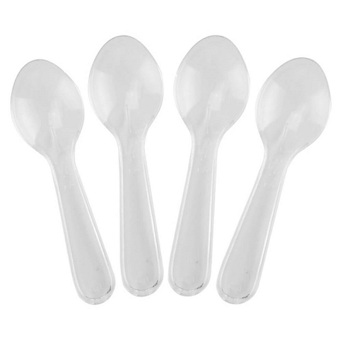 1000 3'' White Plastic Disposable Taster Spoons