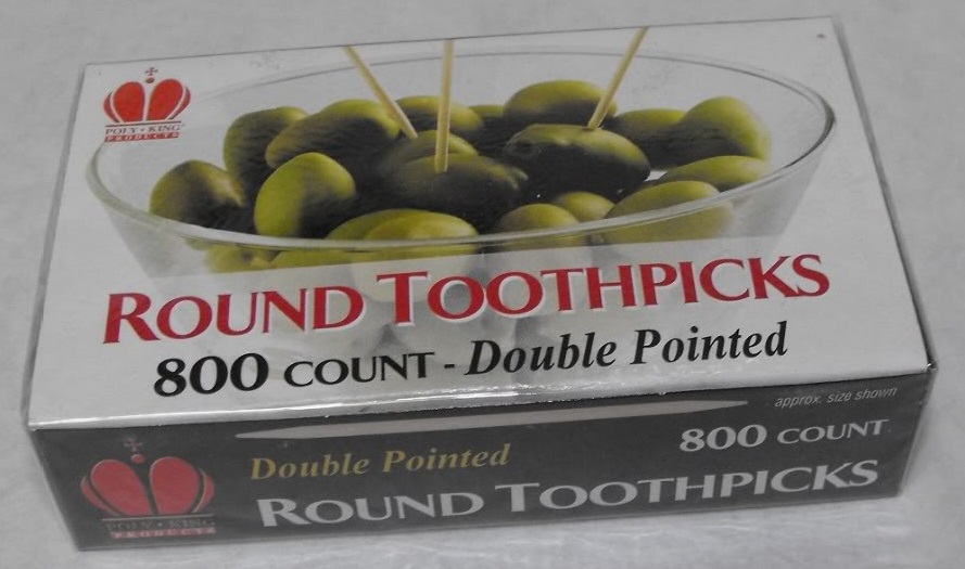 Unwrapped Toothpicks (800 Ct Box)