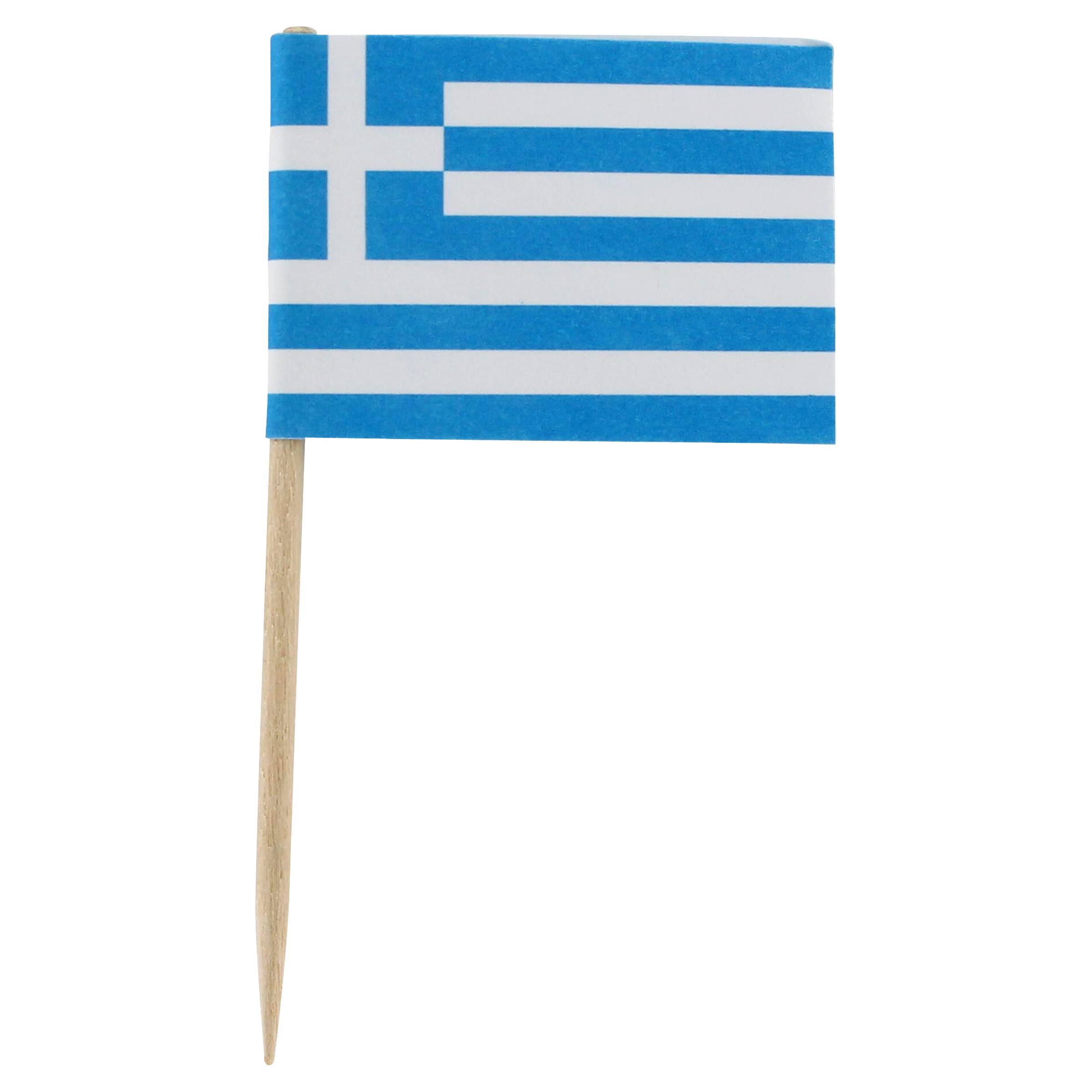 500 Greek Greece Flag Toothpicks