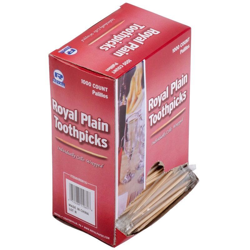Royal Plain Toothpicks (2x 1000 Ct Boxes)