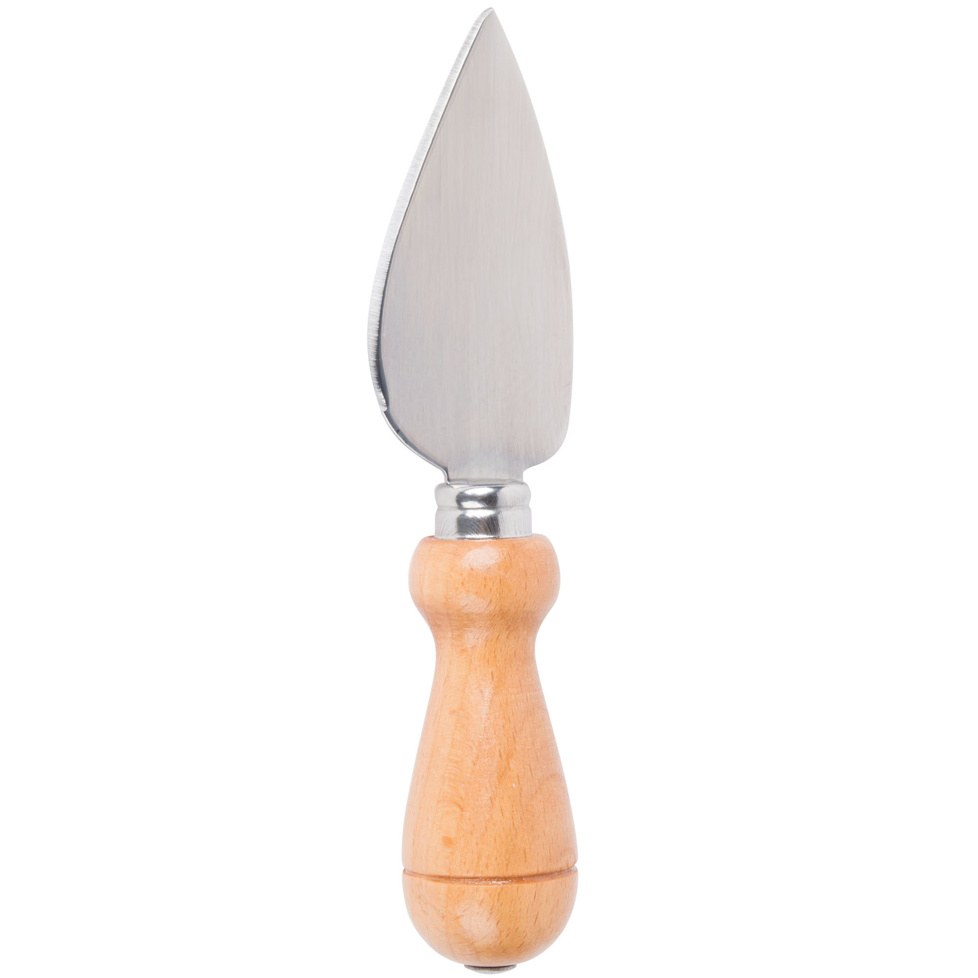 6 3/4'' Stainless Steel Hard Cheese Knife with Beechwood Handle