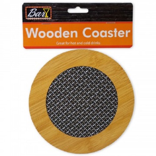 Wood Coaster with Basketweave Pattern