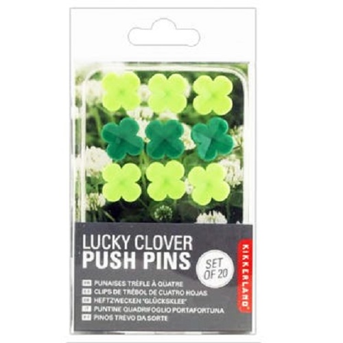 20 Piece Lucky Clover Push Pins