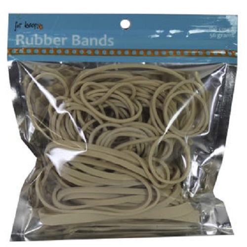 Natural Color Rubber Bands in Assorted Sizes