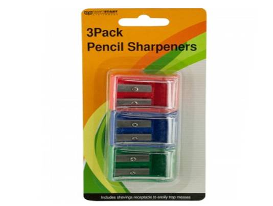 Dual Hole Pencil Sharpeners Set (set of 3)