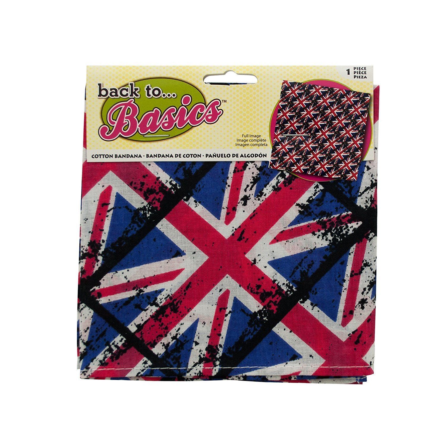 British Flag Bandana 20''x20'' Head Scarf or Head Wrap (set of 2)