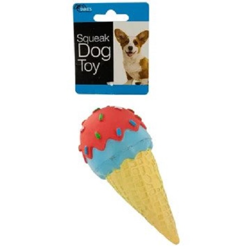 Ice Cream Cone Squeak Dog Toy