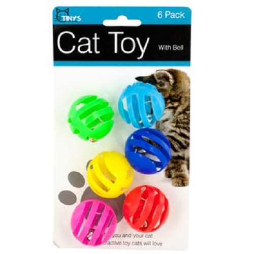 Balls with Bell Cat Toy (set of 6)