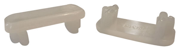 4 Flat Insert Glides - 1-3/4'' x 3/4''  O.D. for Patio Furniture Tubes/Legs