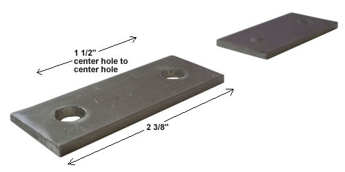Aluminum Keeper Plate (2 3/8'' x 1'') - For Swivel and Rocker Chair Repair