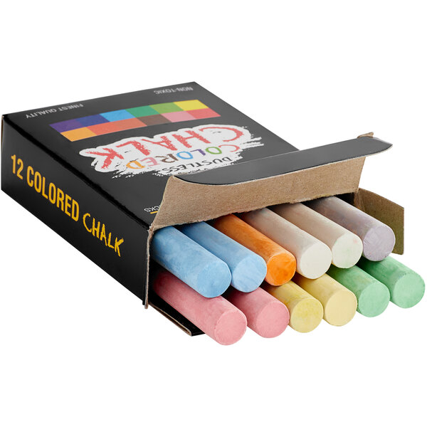 12 Piece Assorted Colored Chalk Set