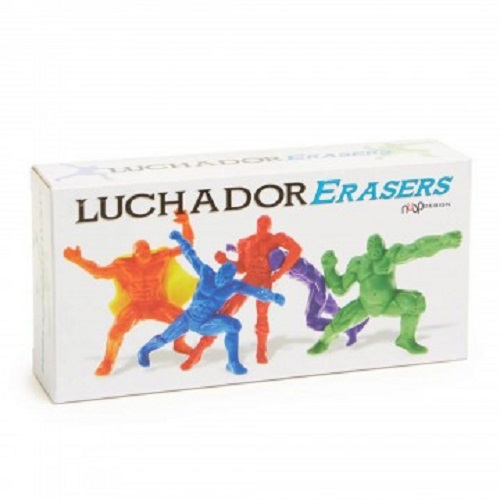 Luchador Figures Erasers Set (5 Character Wrestling Figures Erasers)
