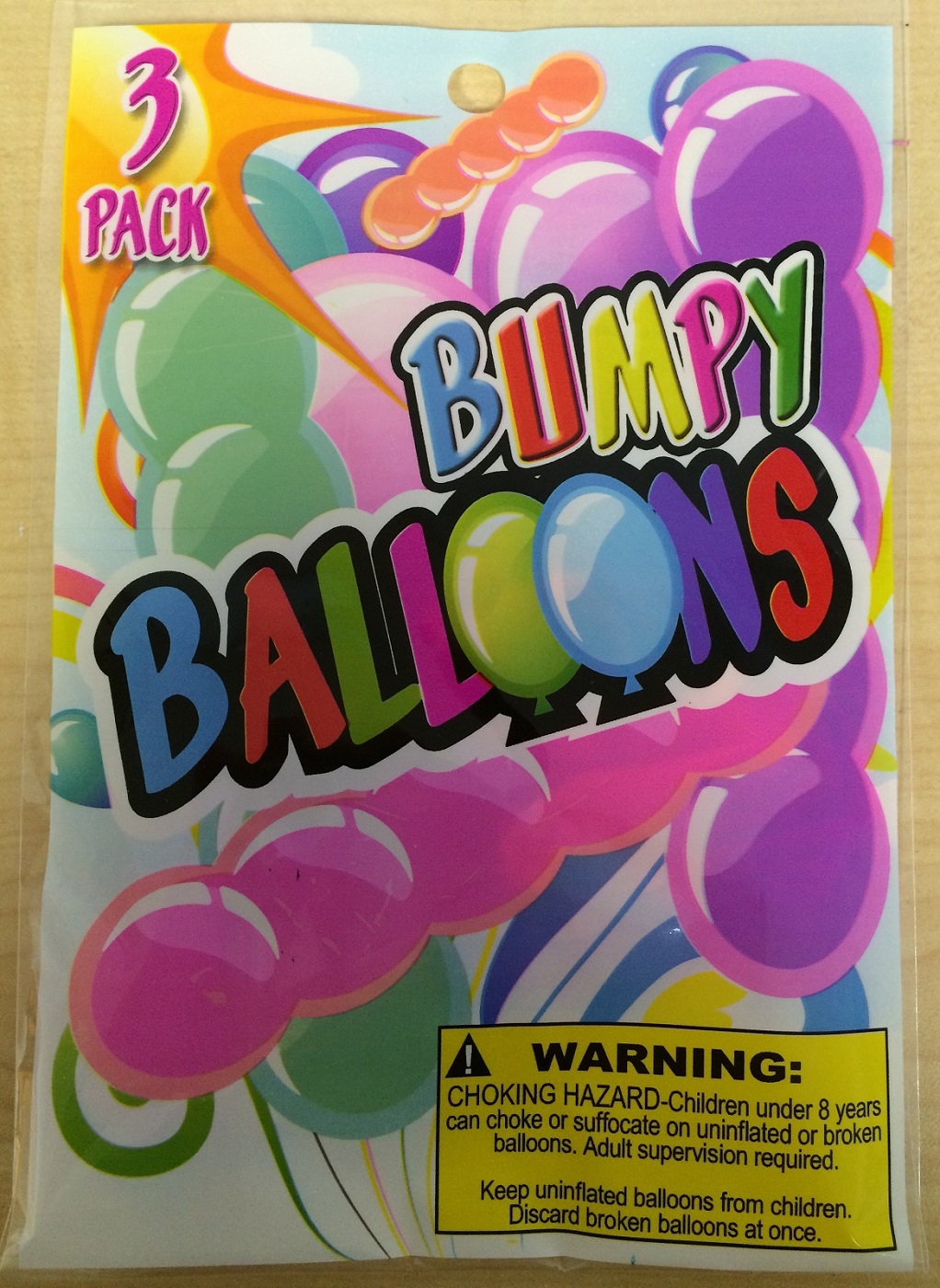 3 Pack Bumpy Balloons - Great for Kids Parties!