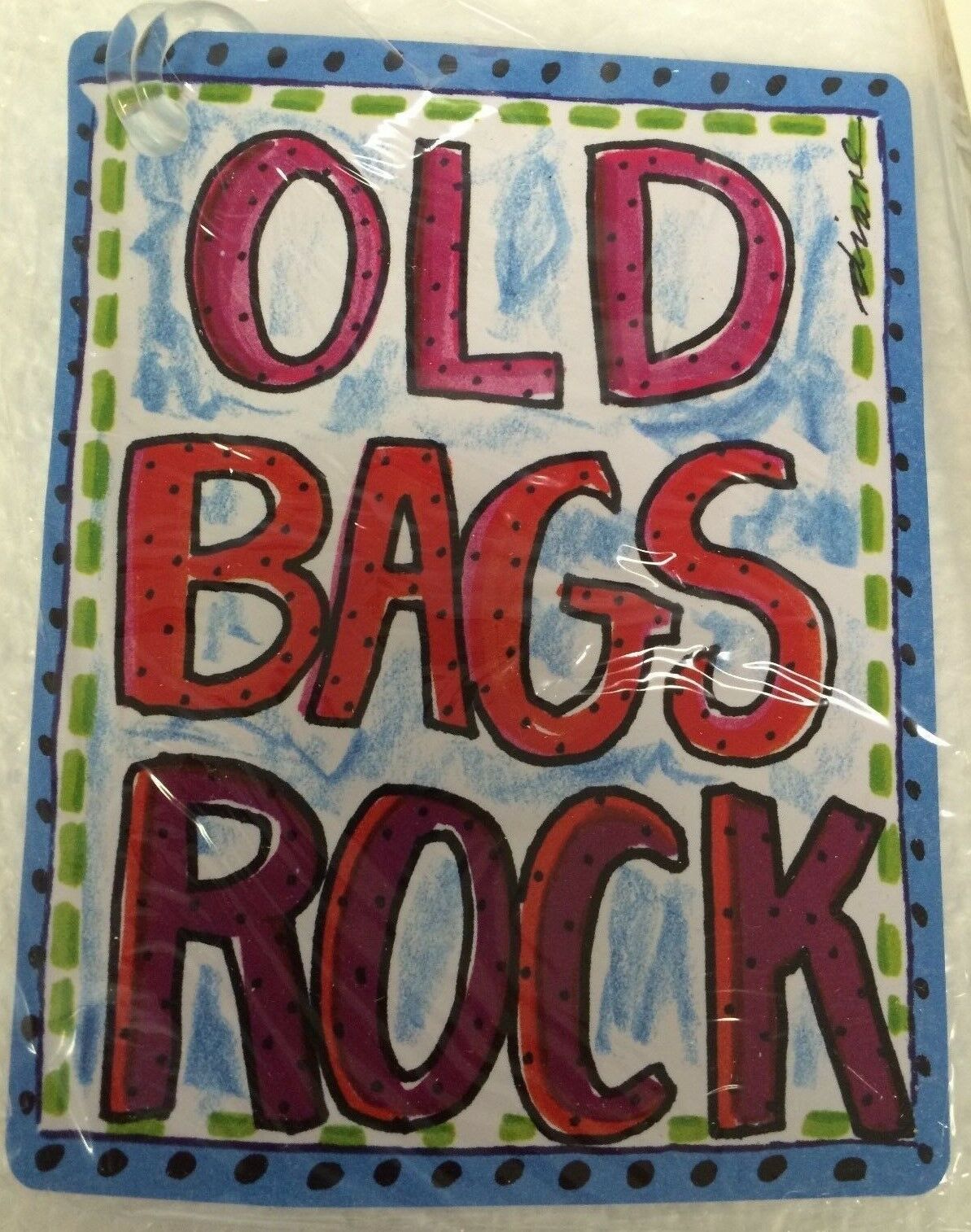 Old Bags Rock Luggage Tag
